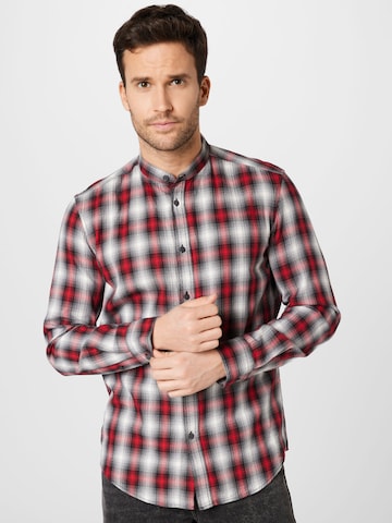 DRYKORN Regular fit Button Up Shirt 'TAROK' in Red: front