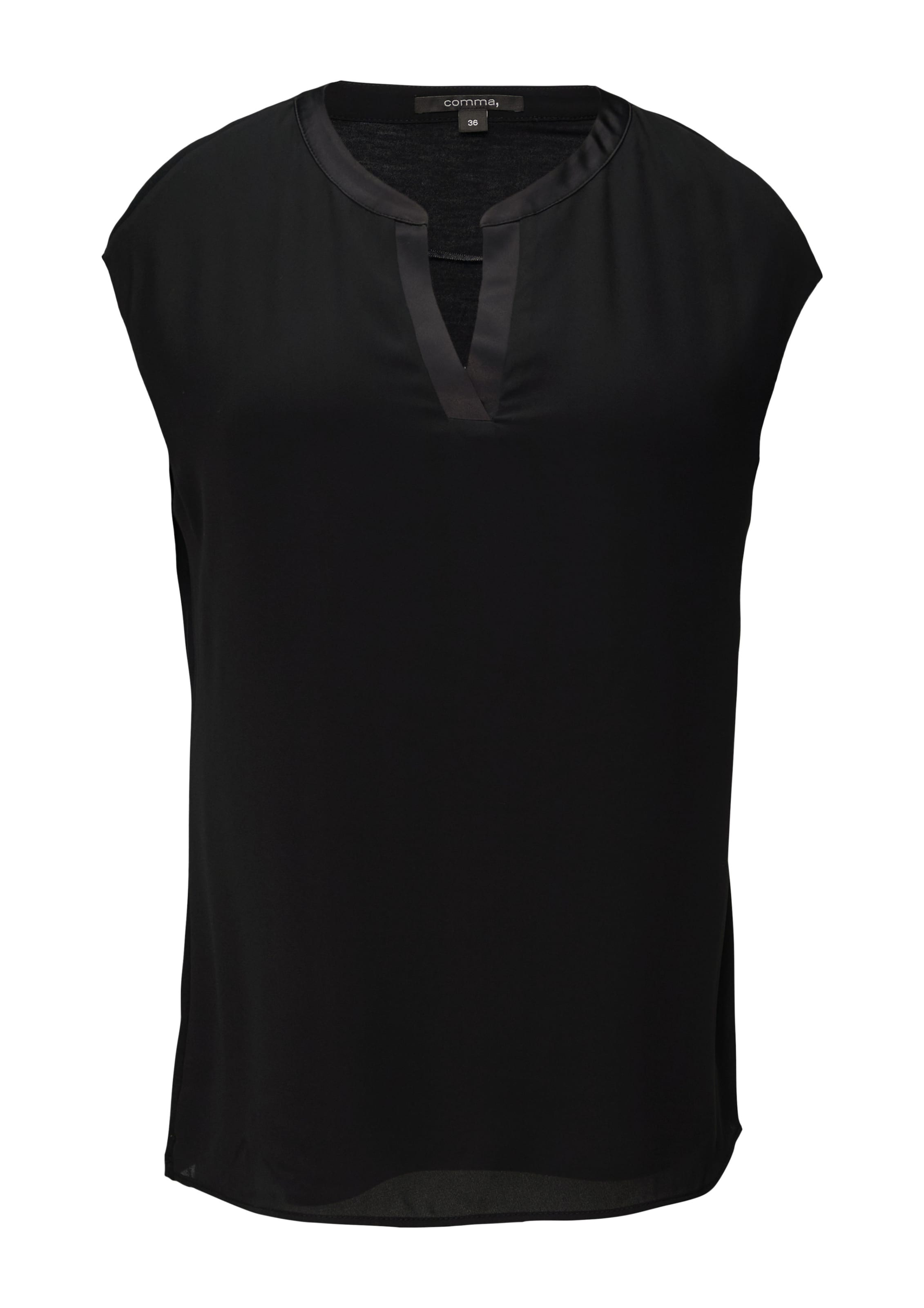 T-shirt COMMA en noir : devant