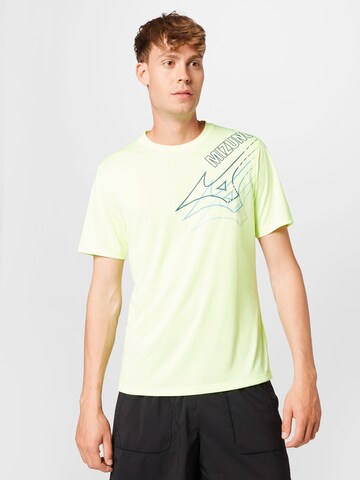MIZUNO Functioneel shirt in Groen: voorkant
