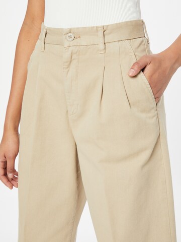Carhartt WIP Voľný strih Plisované nohavice 'Cara' - Béžová