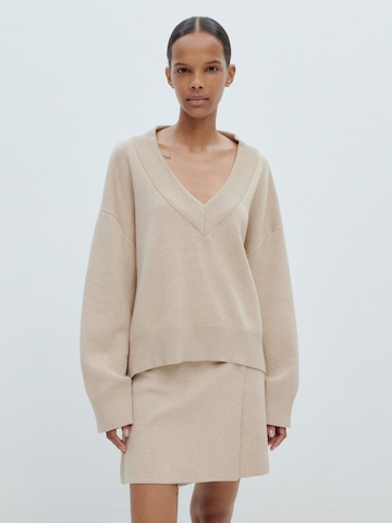 EDITED Sweater 'Fabiola ' in Beige: front