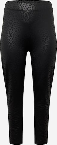 ONLY Carmakoma - regular Leggings 'NEW SANIRA' en negro: frente