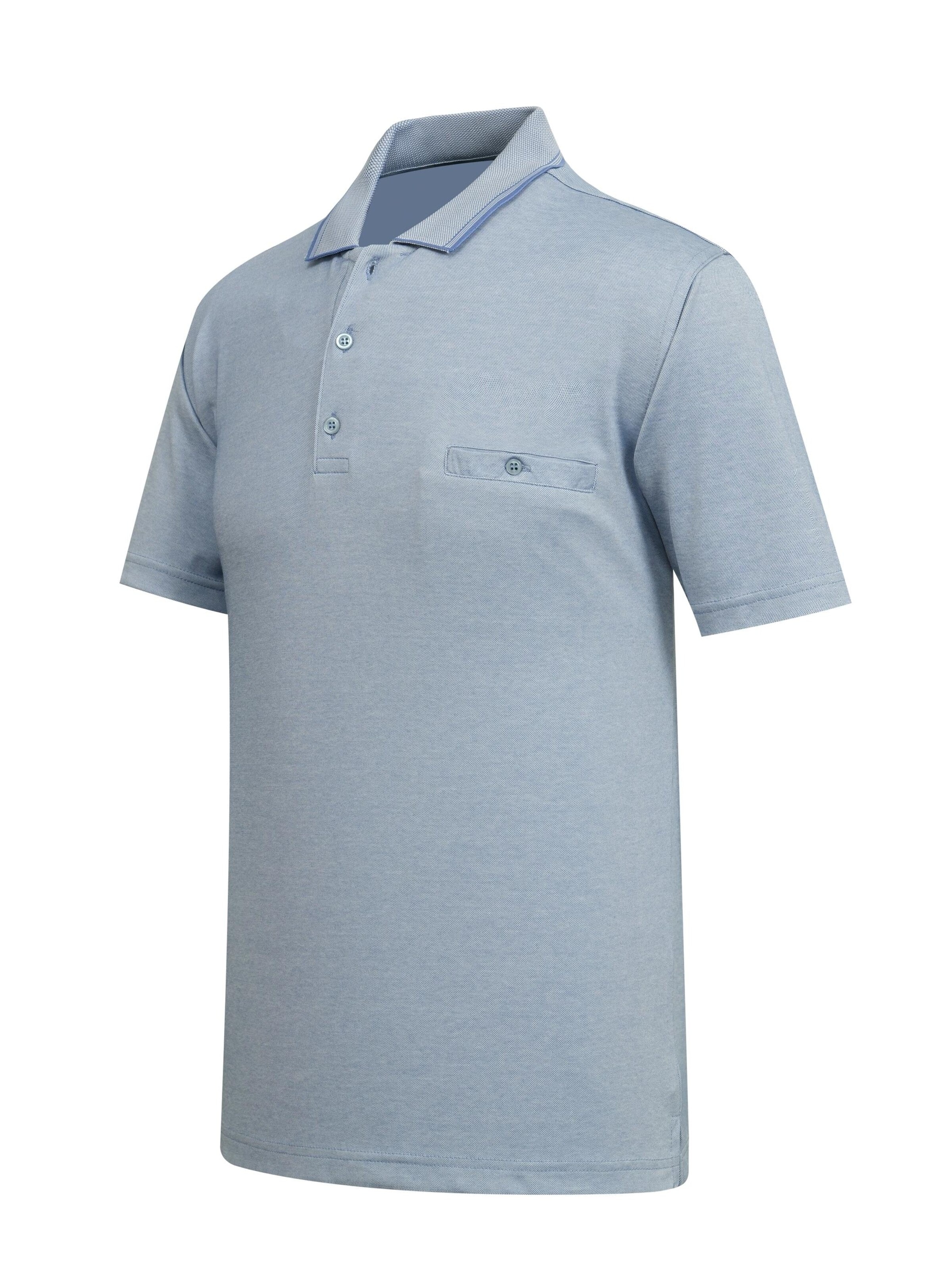Cizgi Triko Shirt in Blue