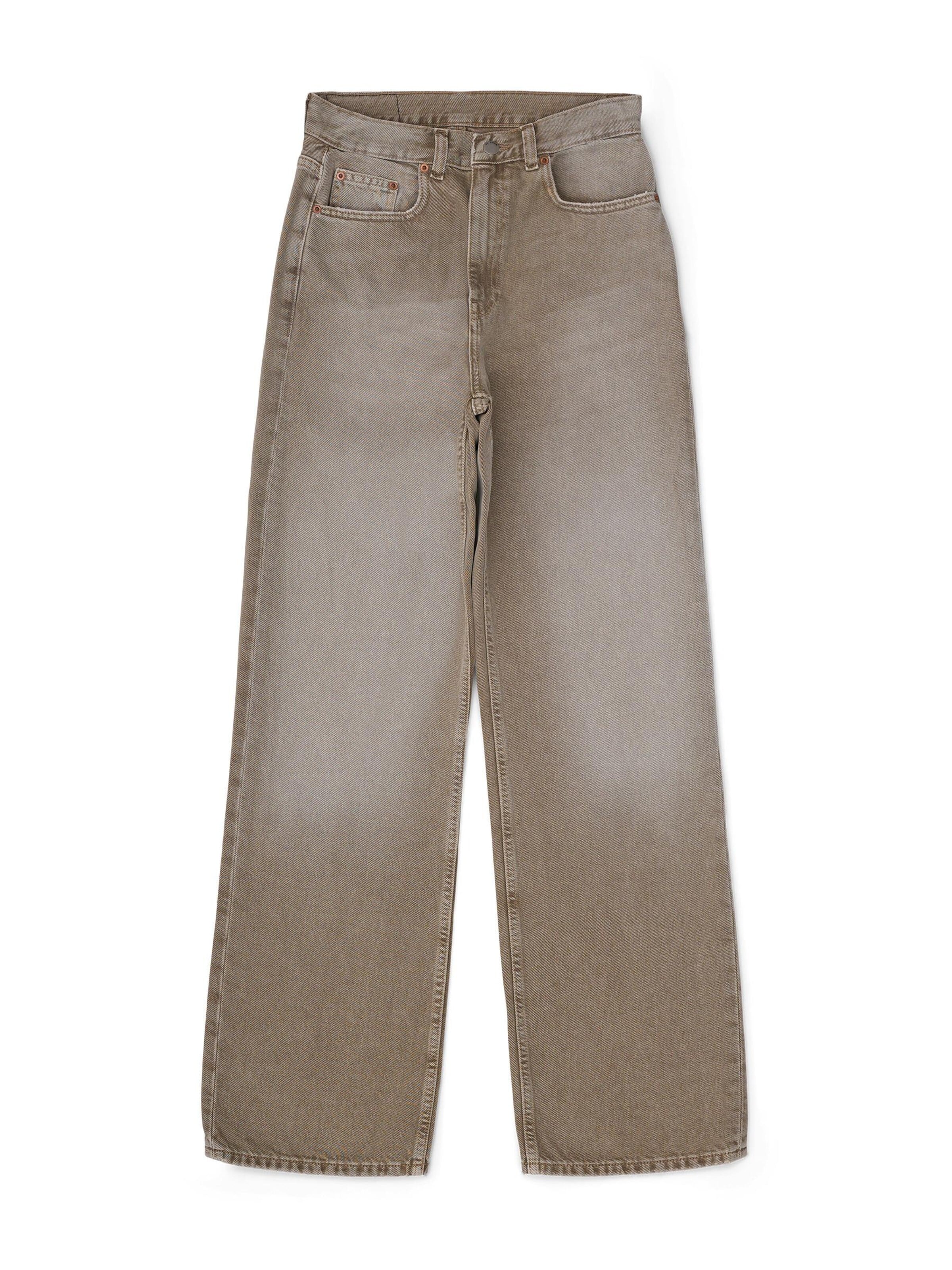 Dr. Denim Regular Jeans 'Echo High Straight'‌‌‌‌‌‌‌‌‌‌ in Beige: Vorderseite