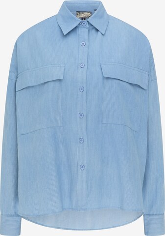 DreiMaster Vintage Blouse in Blauw: voorkant