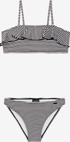 PROTEST Bikini 'PRTStripes JR' in Black: front