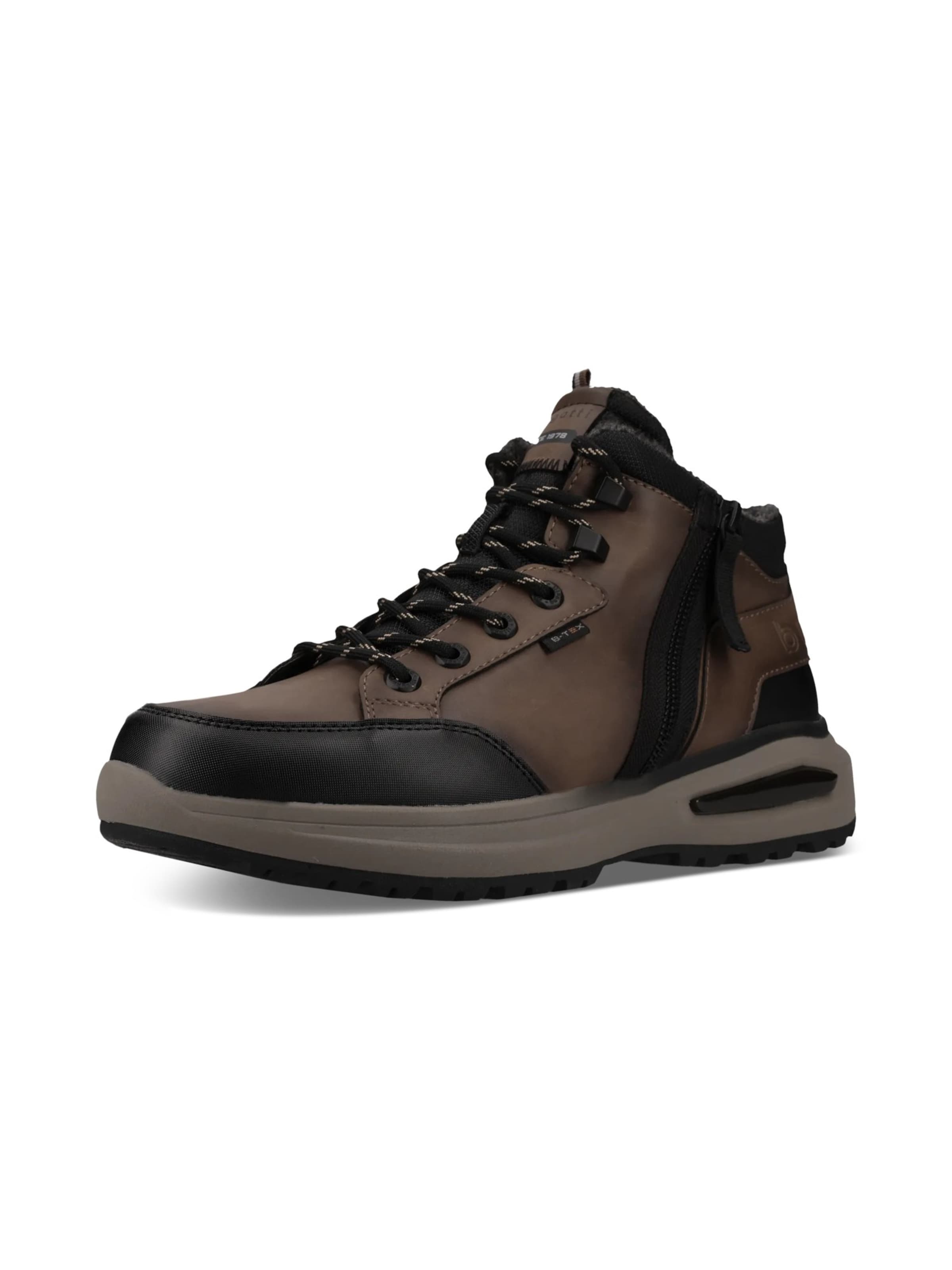 Boots stringati di bugatti in marrone: frontale