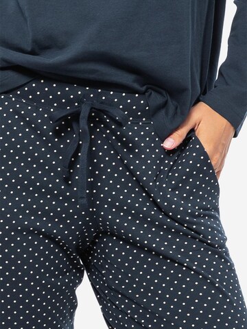 SCHIESSER Pyjama 'Cotton' in Blauw