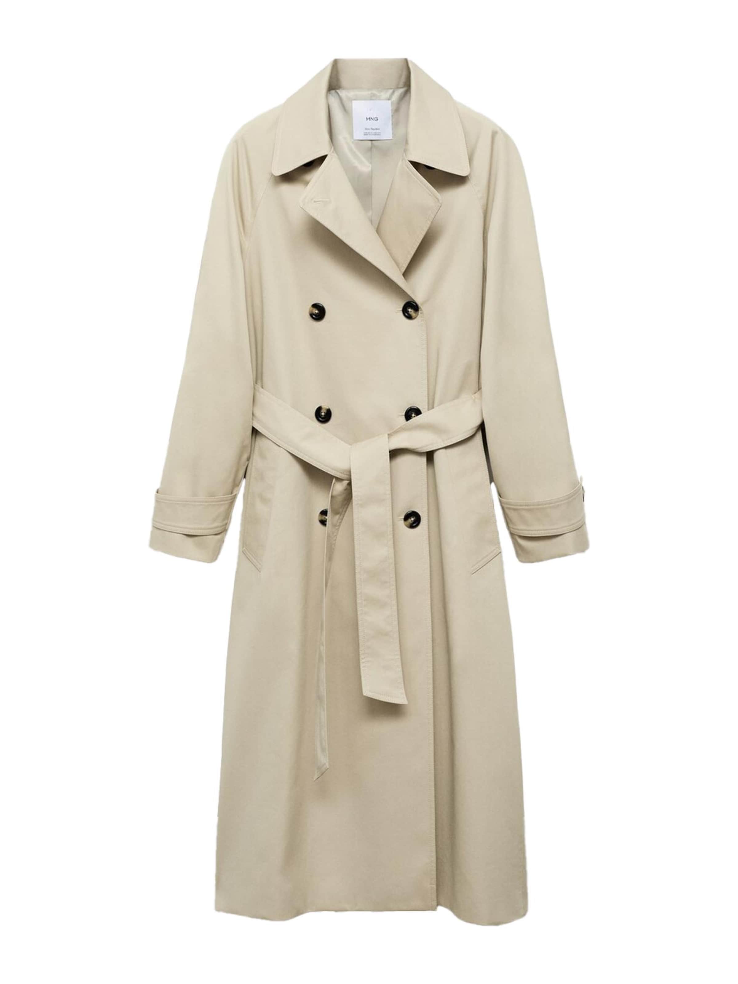 MANGO Prehoden plašč 'ANGELA' | bež barva: sprednja stran