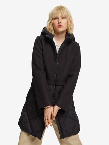 Manteau d’hiver ESPRIT en noir : devant