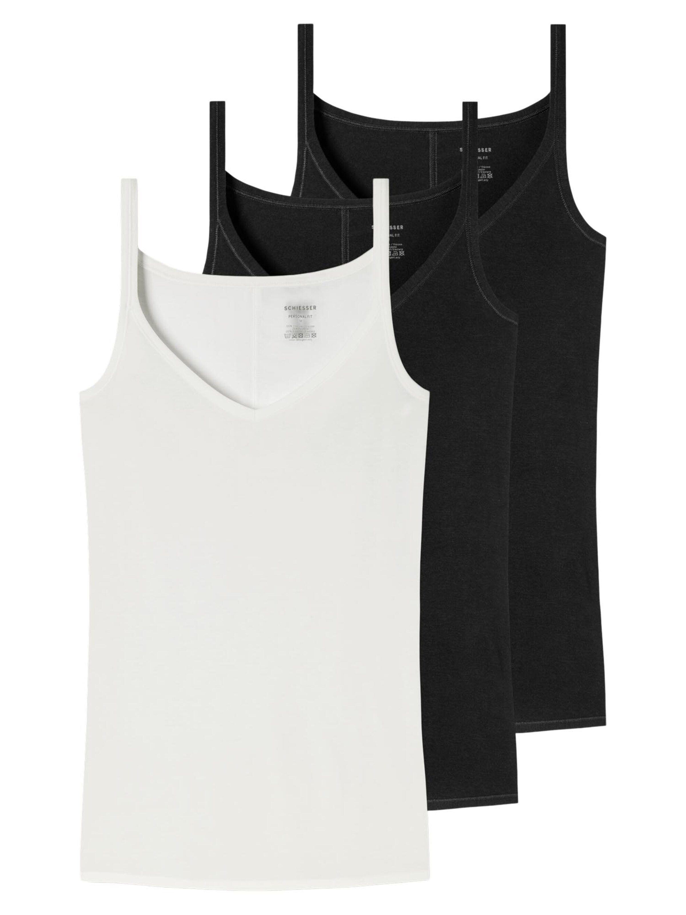 SCHIESSER Unterhemd 'Personal Fit'‌‌‌‌‌‌‌‌ in Schwarz: Vorderseite