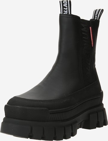 Palladium Chelsea Boots 'REVOLT' in Schwarz: predná strana