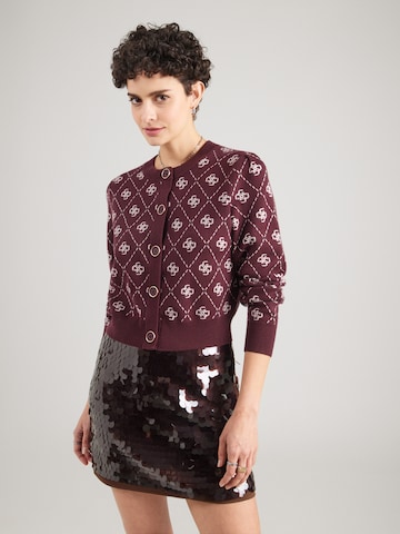 Cardigan 'SARAH' GUESS en violet : devant