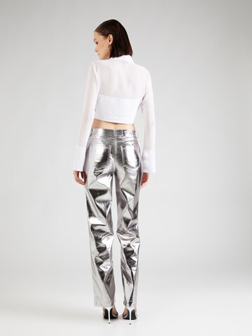 GUESS Regular Broek 'AMBRA' in Zilver