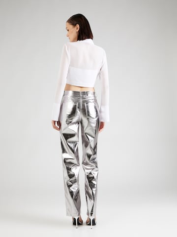 GUESS Regular Trousers 'AMBRA' in Silver