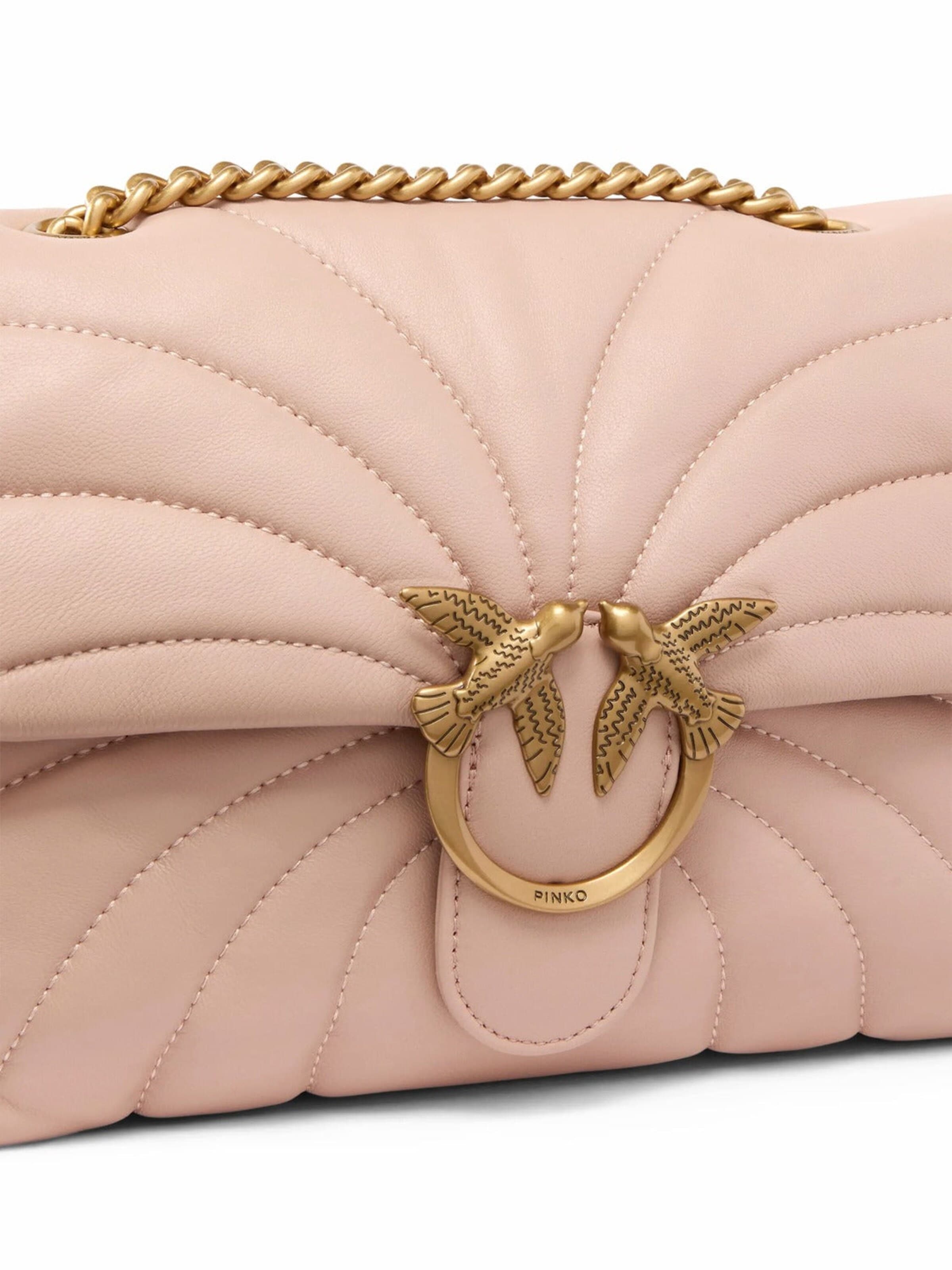 PINKO Skuldertaske 'Love Puff Classic Cl Sheep Nap' i pink