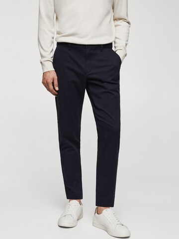 MANGO MAN Regular Broek 'PRATO' in Blauw: voorkant