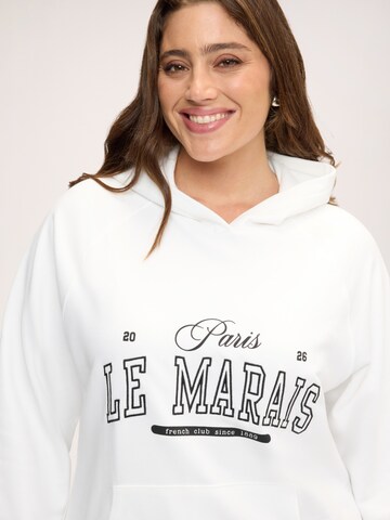 Sweat-shirt Fiorella Rubino en blanc