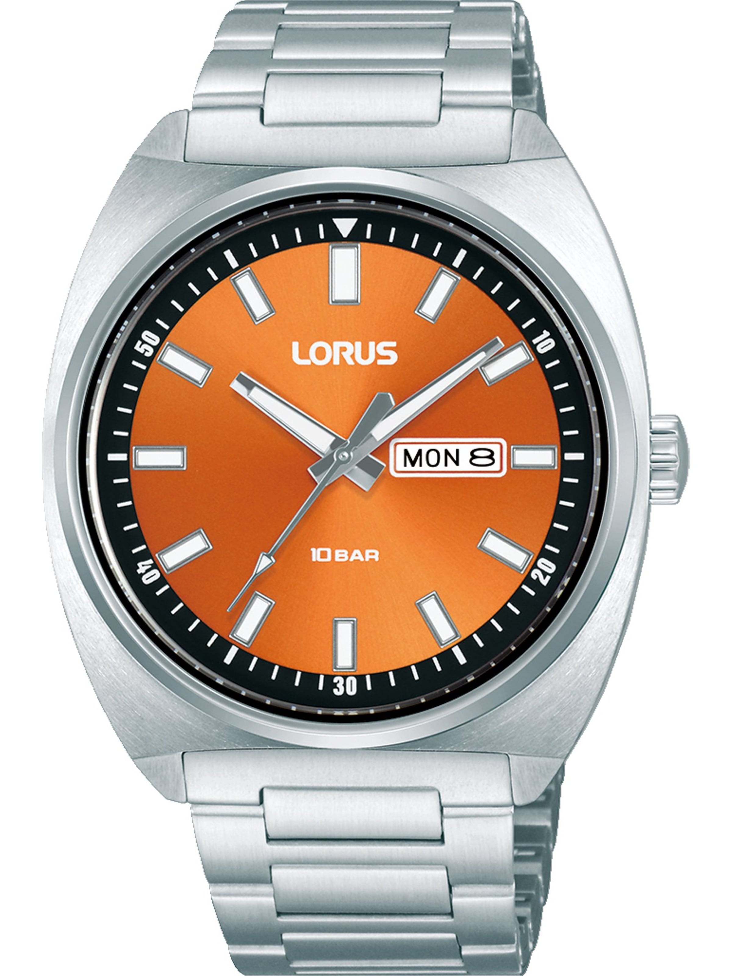 LORUS Uhr in Orange: Vorderseite