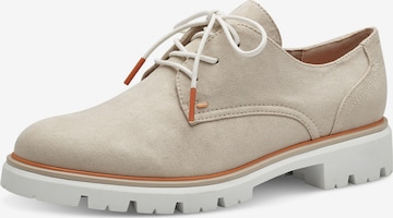 MARCO TOZZI Lace-Up Shoes in Beige: front