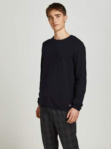 JACK & JONES Средняя посадка Свитер 'JJEHill' в Черный: спереди