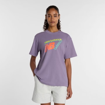 new balance T-Shirt 'Classic' in Lila: Vorderseite