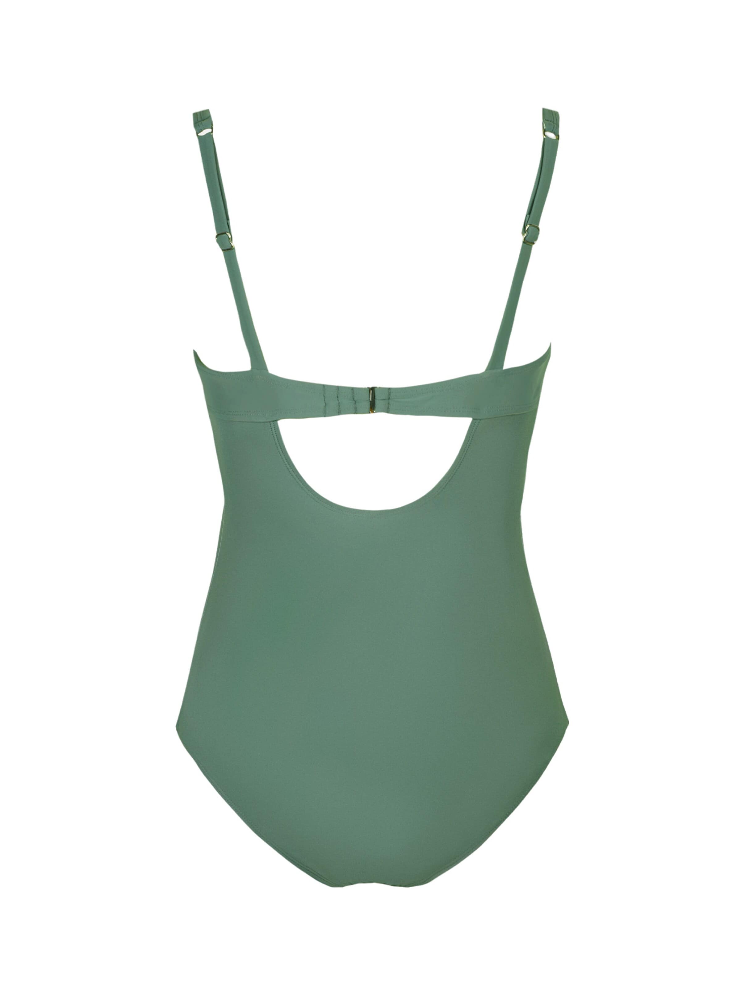 Cupshe Bustier Badeanzug 'Square Neck'‌‌‌‌‌ in Grün