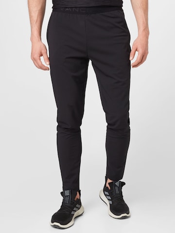 ENDURANCE Slim fit Workout Pants 'Wind' in Black: front