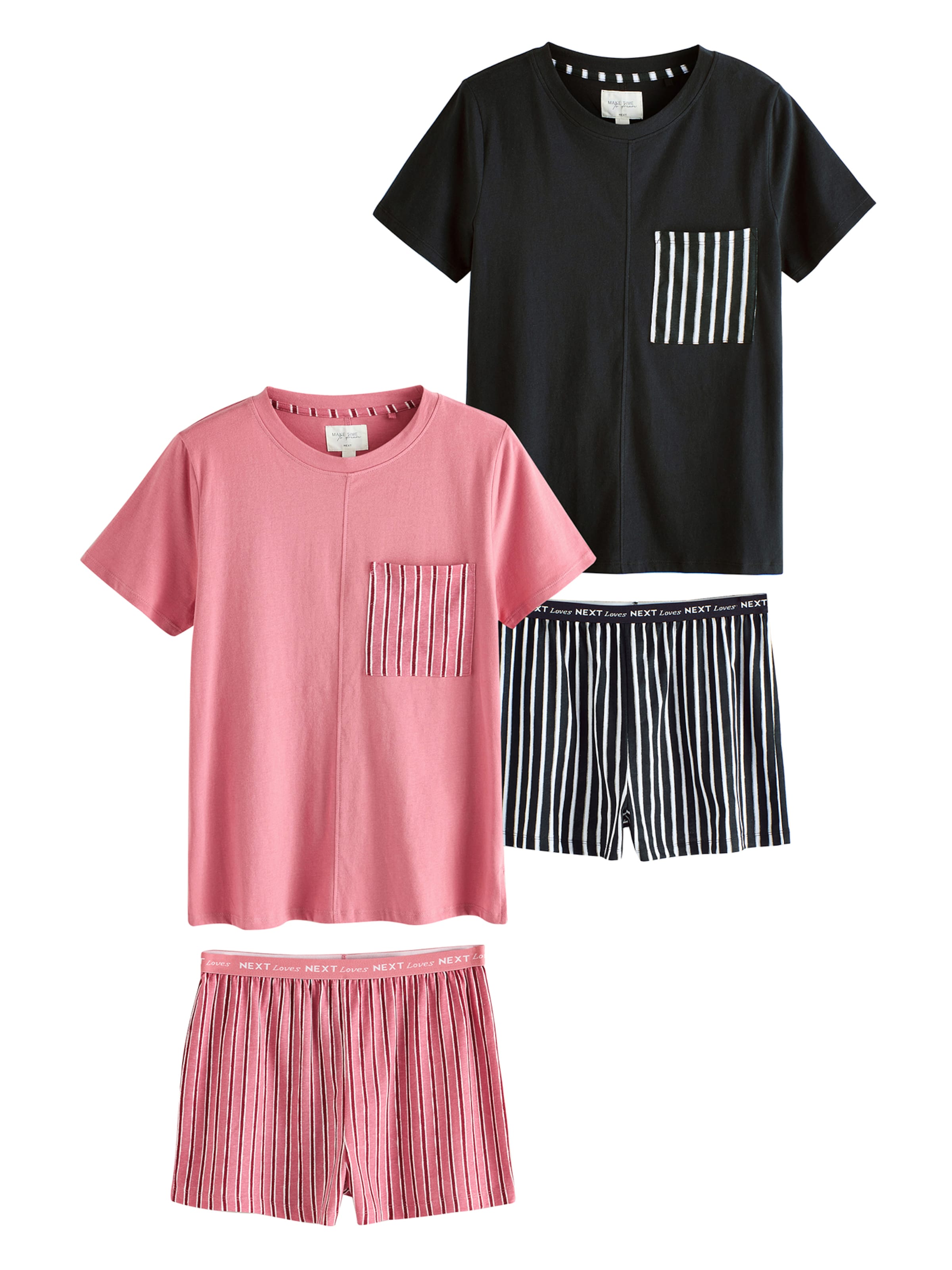 Next Пижама в Ярко-розовый: спереди