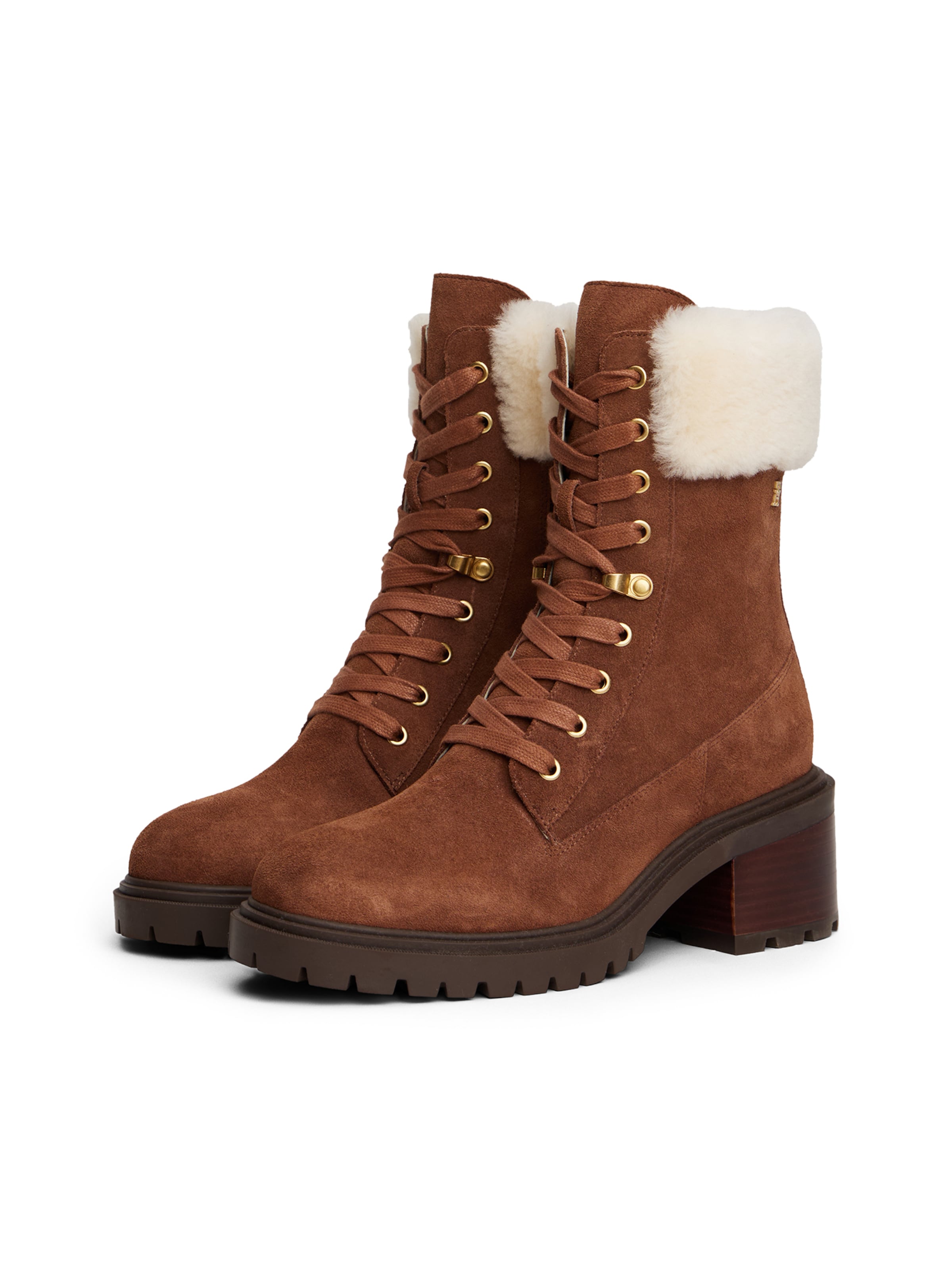 TOMMY HILFIGER Schnürstiefelette in Braun