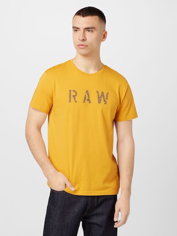 G-Star RAW T-shirt i gul: framsida