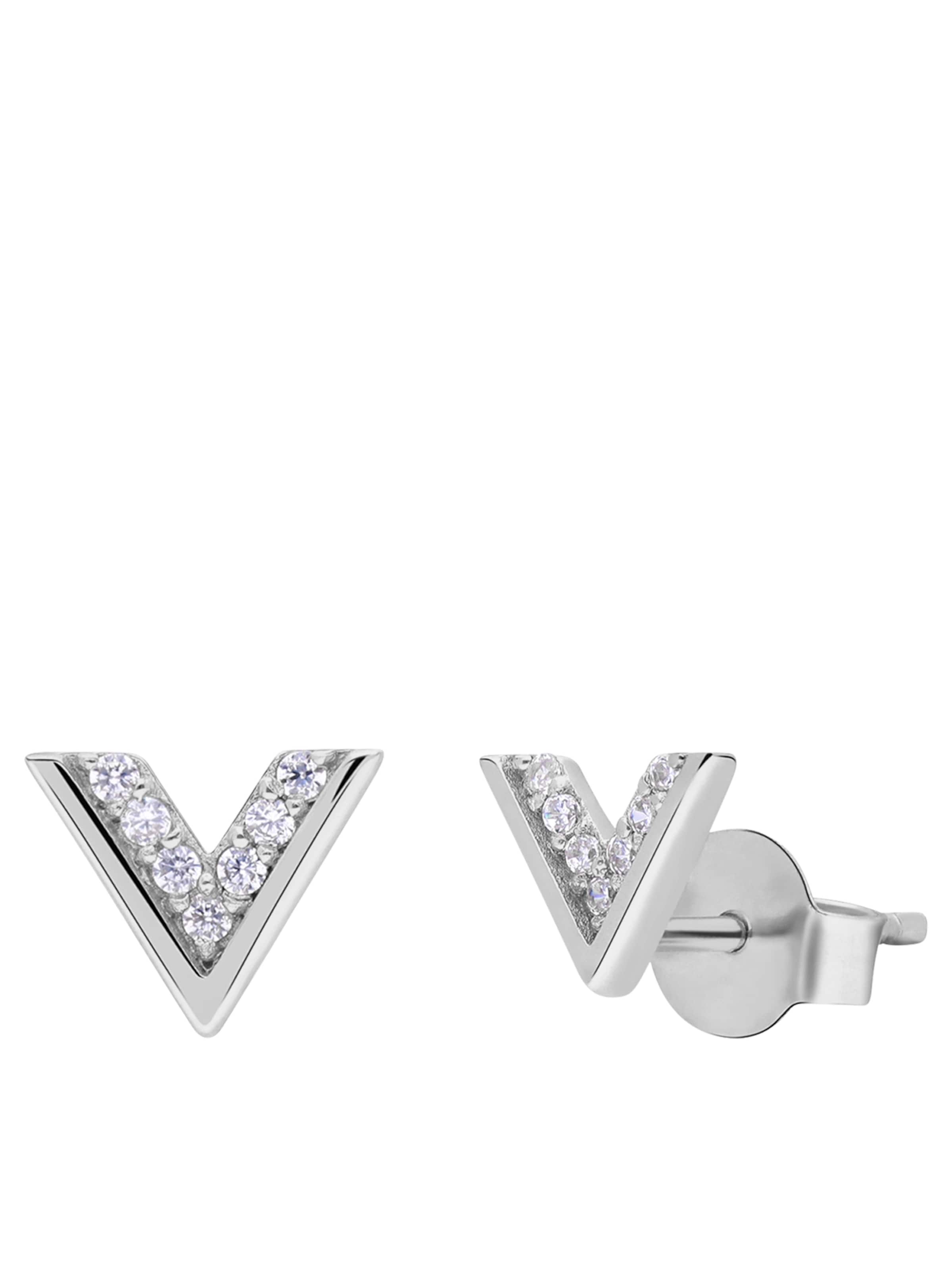 Boucles d'oreilles Lucardi en argent : devant