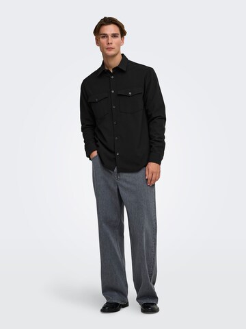 Only & Sons - Ajuste regular Camisa 'VENUS' en negro