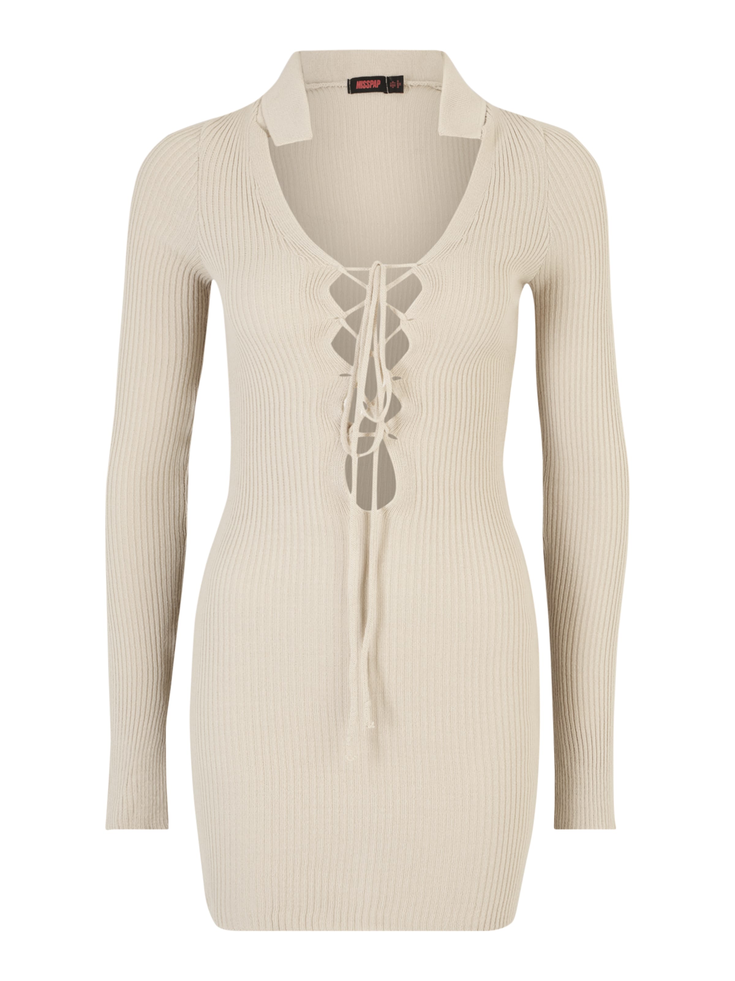 Abito in maglia di Misspap in grigio: frontale