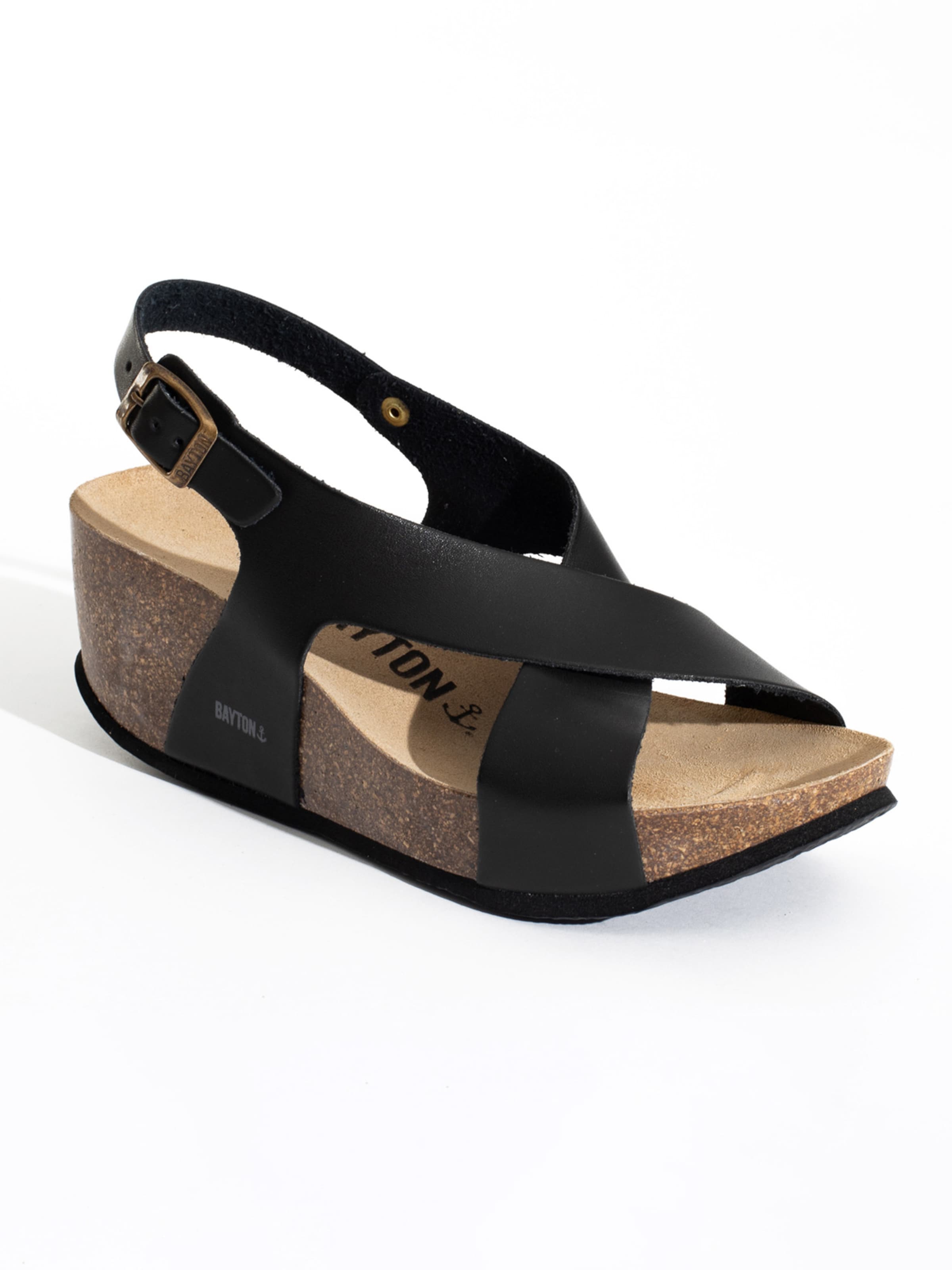 Bayton Strap sandal 'Rea' in Black