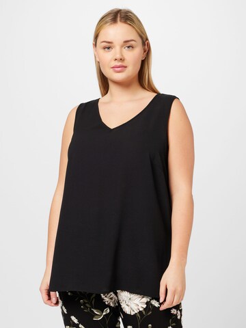 ONLY Carmakoma - Top 'LUXMIE' em preto: frente