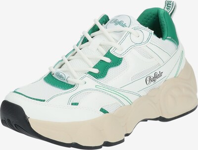 BUFFALO Baskets basses en vert / blanc, Vue avec produit