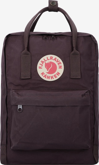 Fjällräven Rucksack 'Kånken' in dunkellila / hellrot / weiß, Produktansicht