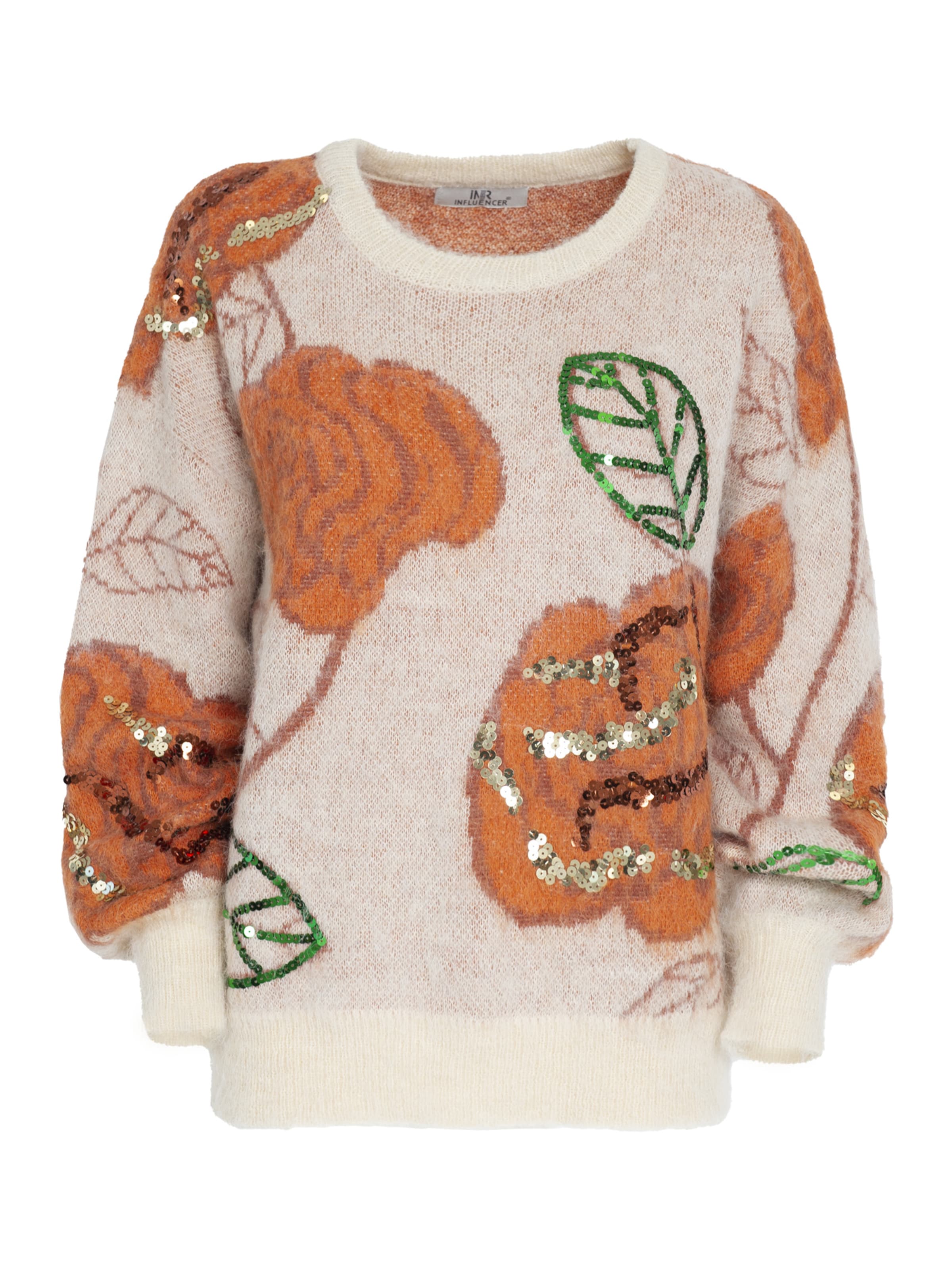Pulover ' Macro flowers ' de la Influencer pe mai multe culori: față
