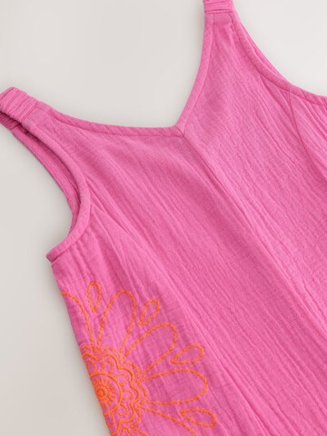 Next Bestickter Overall aus 100 % Baumwolle Regular Fit in Pink