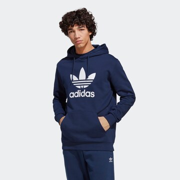 mėlyna ADIDAS ORIGINALS Megztinis be užsegimo 'Adicolor Classics Trefoil': priekis