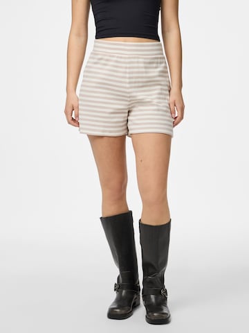 PIECES regular Bukser 'PCDonna' i beige: forside