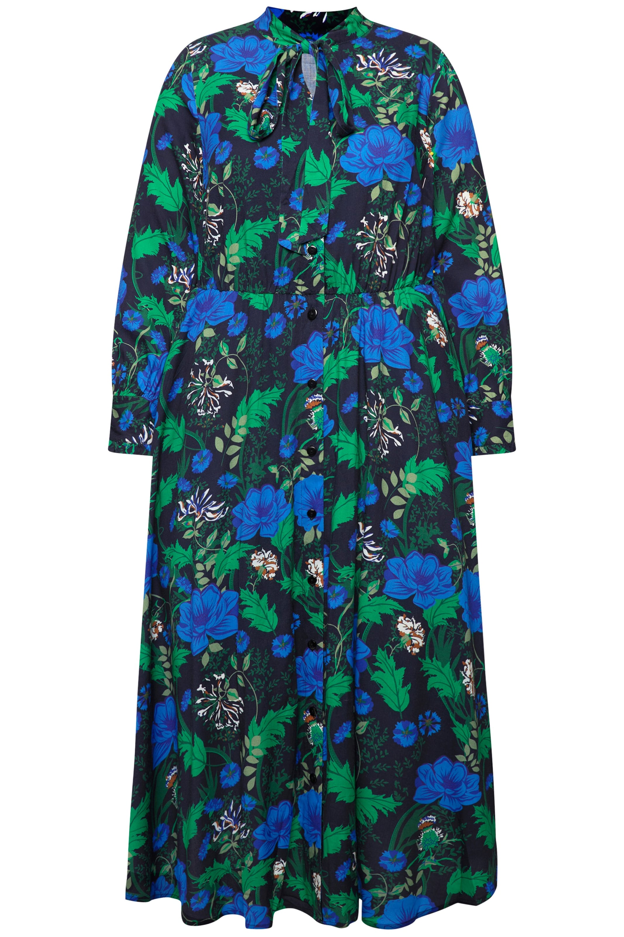 Ulla Popken Blousejurk in Zwart: voorkant