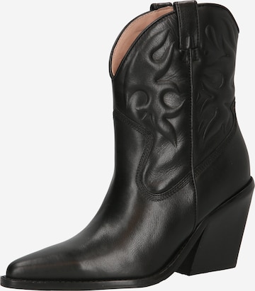 BRONX Cowboy Boots in Black: front