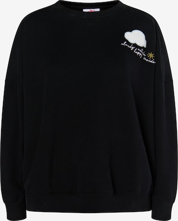 MYMO Sweatshirt 'Keepsudry' in Zwart: voorkant