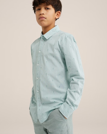 WE Fashion Regular fit Button Up Shirt in Green