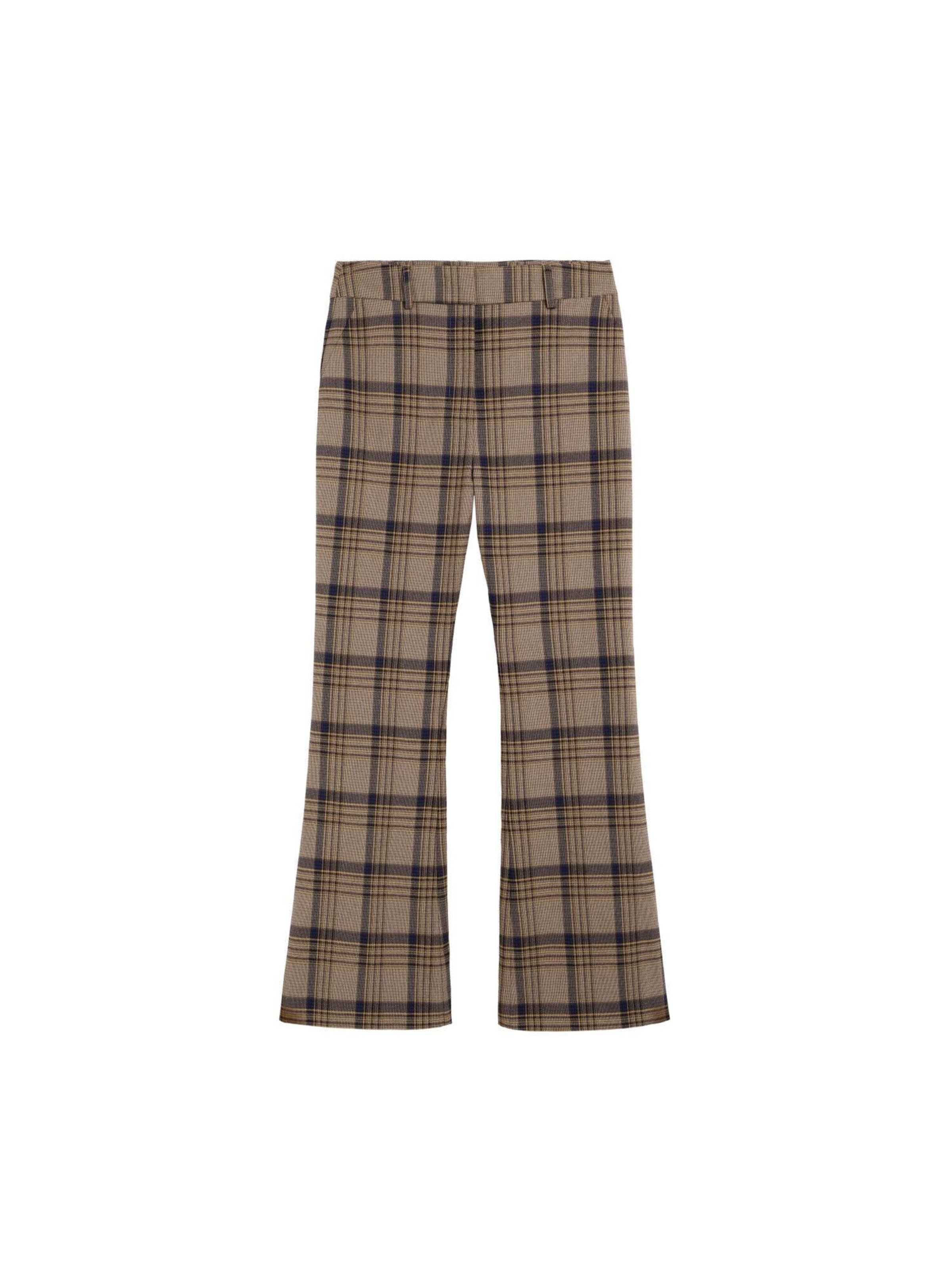 Scalpers Flared Broek in Bruin: voorkant