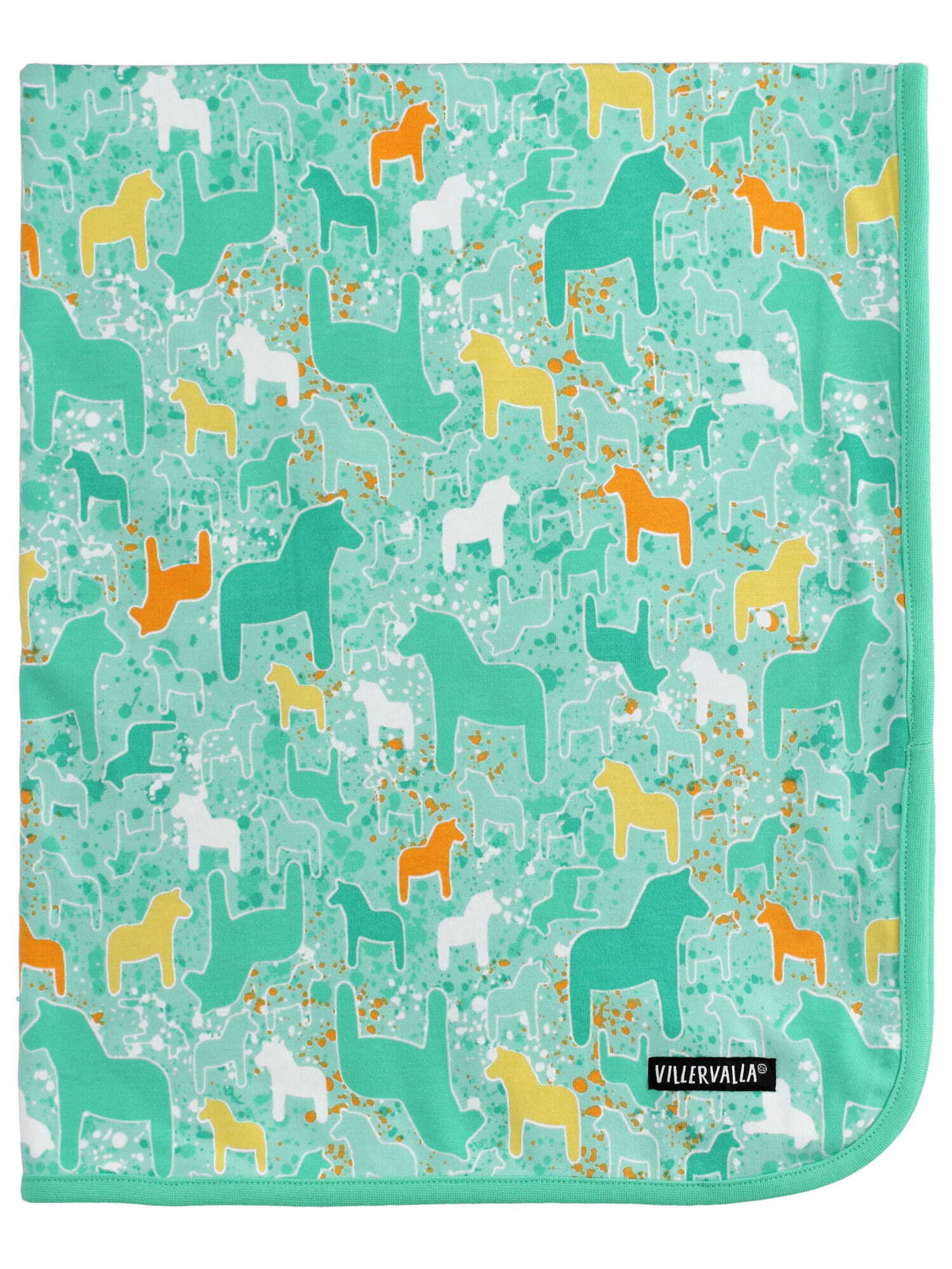 Villervalla Baby Blanket in Green: front