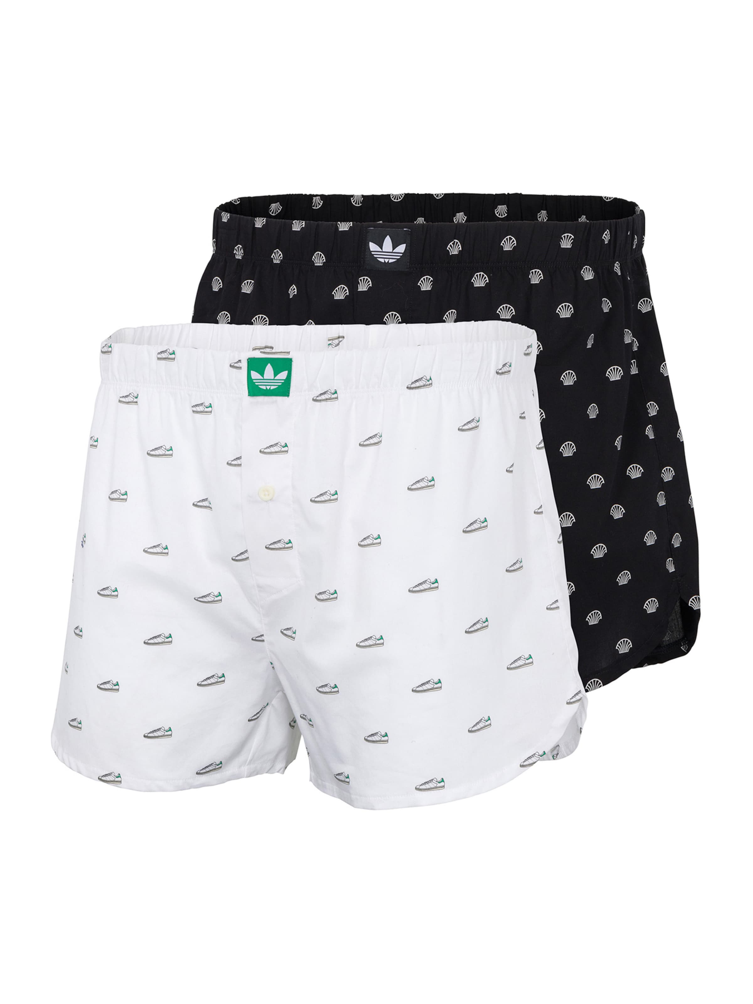 Boxers 'Comfort Cotton Woven' ADIDAS ORIGINALS en noir : devant