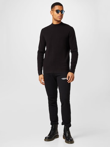 TOM TAILOR DENIM Pullover in Schwarz